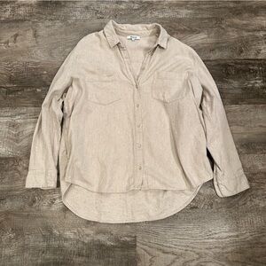 Madewell Women's Large Beige Shacket (C)
